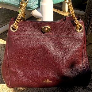 Coach Leather Shoulder Handbag and Dustbag